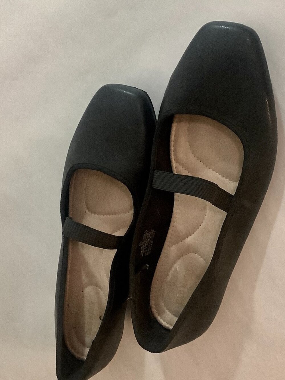 MaryJane Ballet Flat Old Navy Black Sz 10 Slip on Elastic Strap Chic